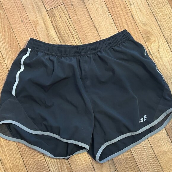 BCG Womens Running Shorts Size Small Black with Reflective Stripes - Picture 1 of 1
